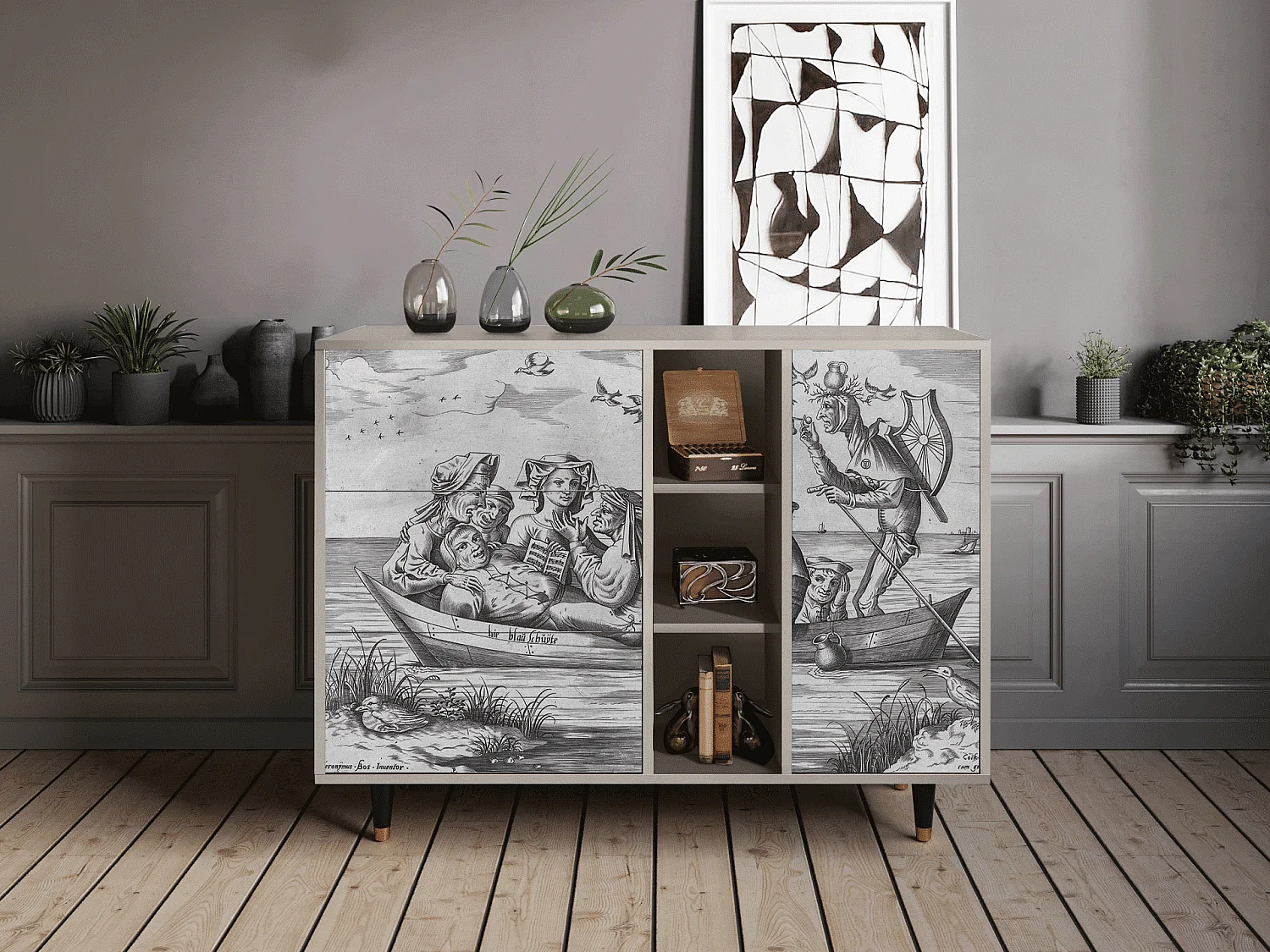 Buffet - 125x98x48 cm - BS2 - Blau Schuyte, Sable