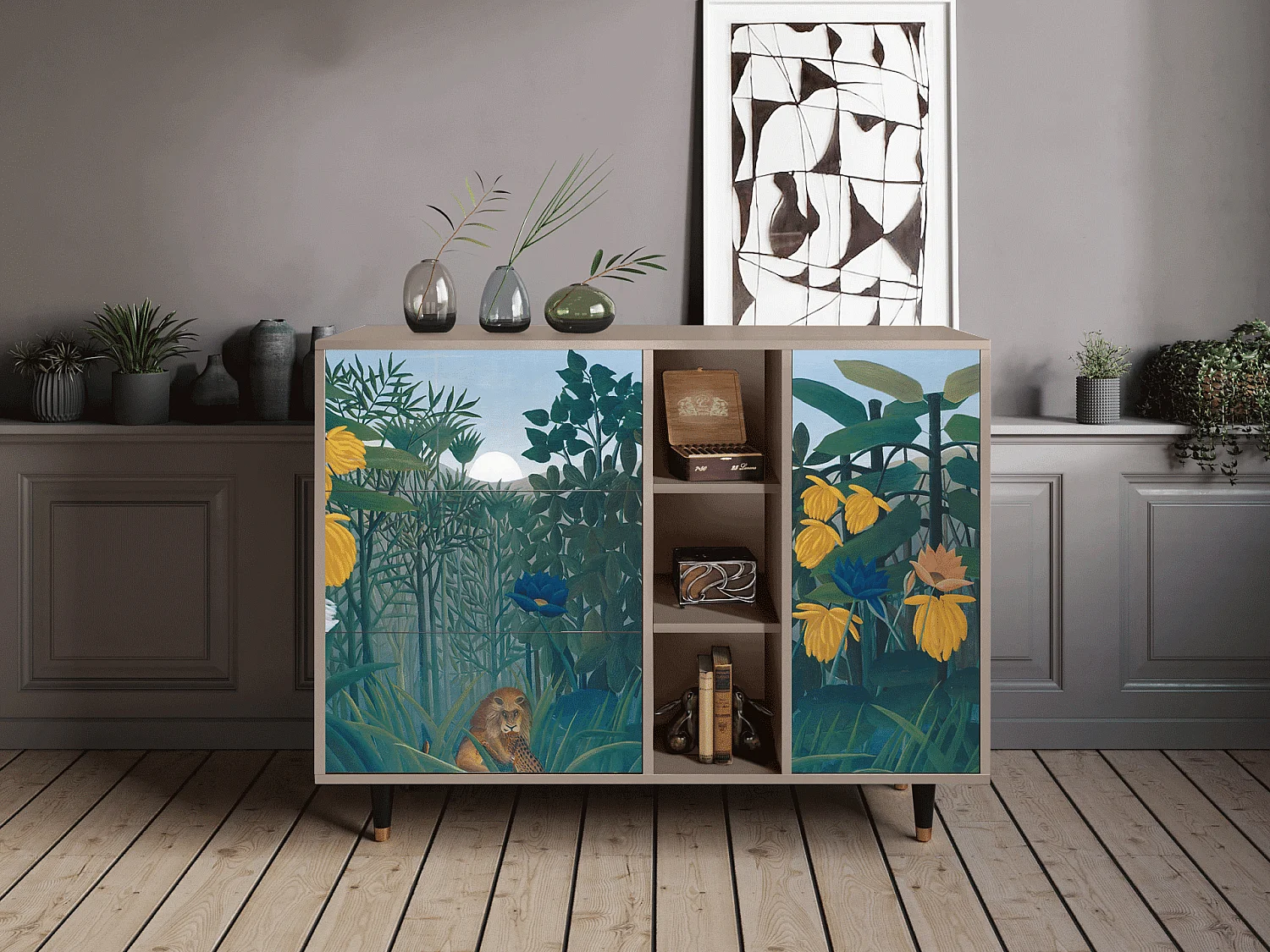Sideboard - 125x98x48 cm - BS2 - The Repast of the Lion, Latte