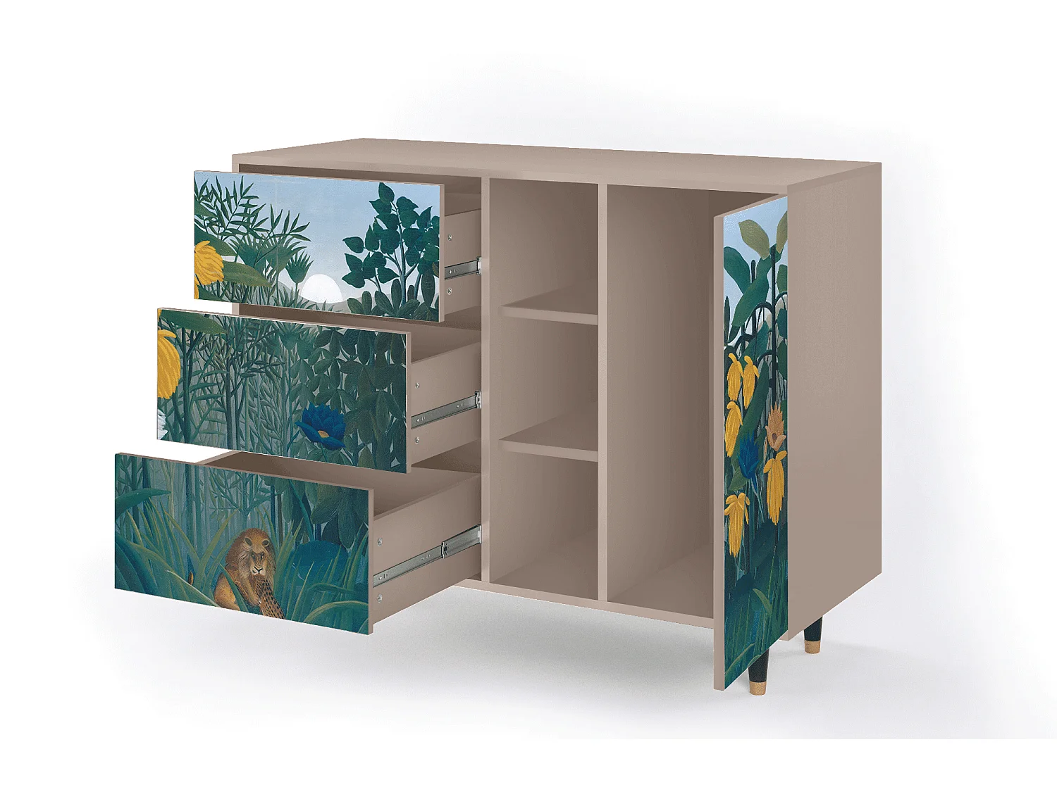 Sideboard - 125x98x48 cm - BS2 - The Repast of the Lion, Latte