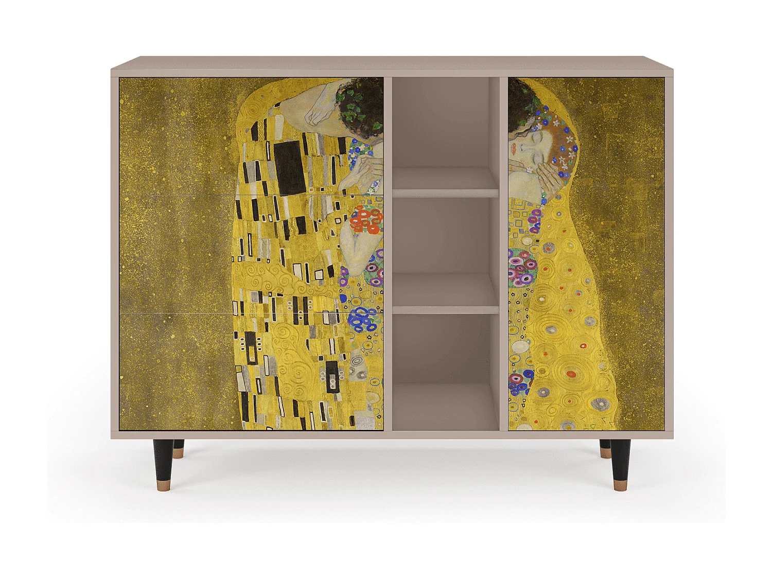 Kredens - 125x98x48 cm - BS2 - The Kiss by Klimt , Latte