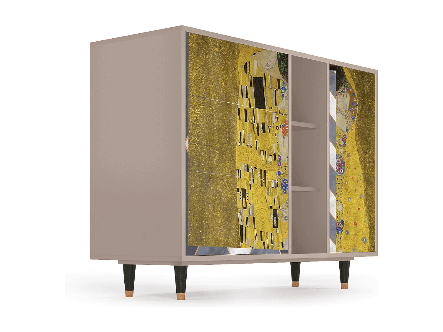 Kredens - 125x98x48 cm - BS2 - The Kiss by Klimt , Latte