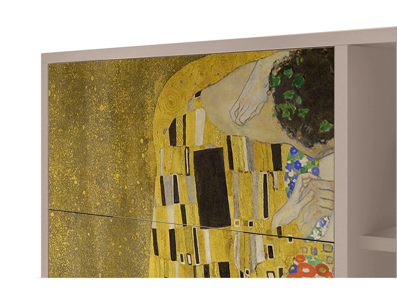 Kredens - 125x98x48 cm - BS2 - The Kiss by Klimt , Latte