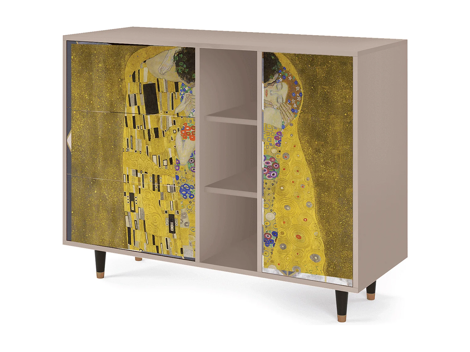 Buffet - 125x98x48 cm - BS2 - The Kiss by Klimt , Latte