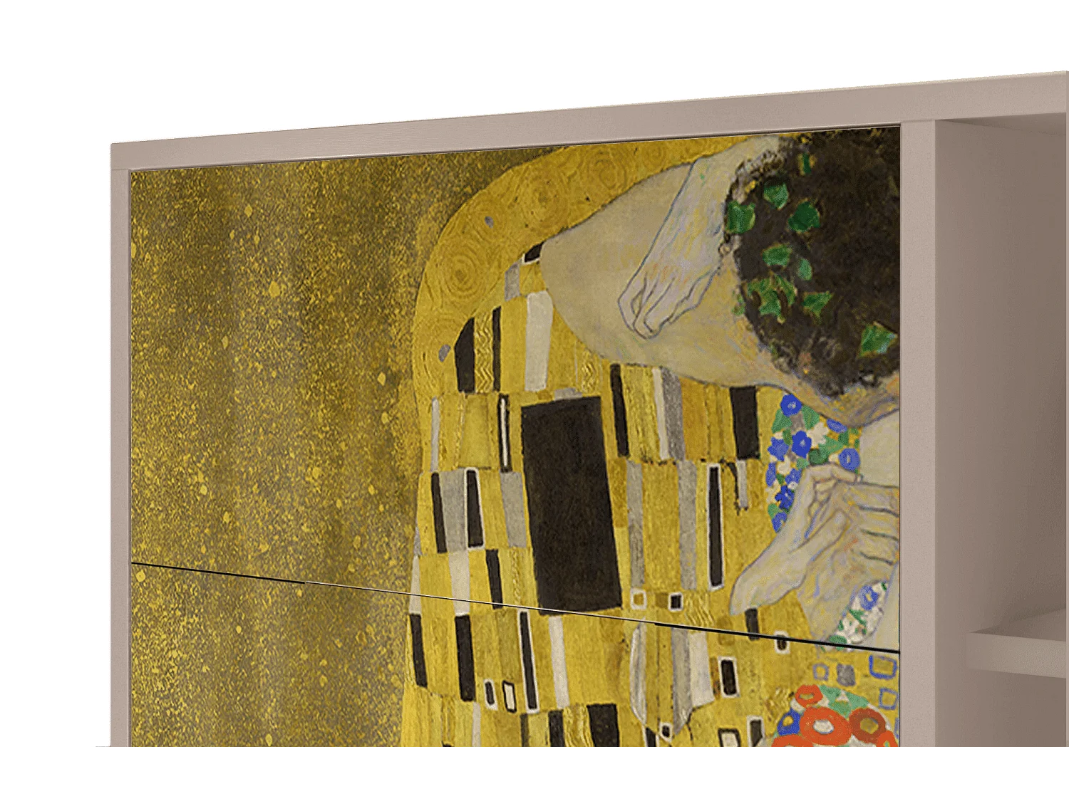 Buffet - 125x98x48 cm - BS2 - The Kiss by Klimt , Latte