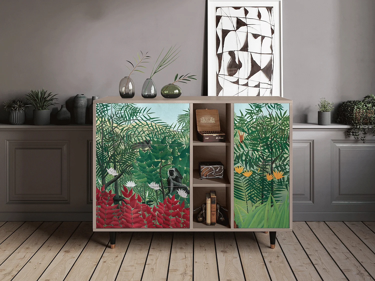 Dressoir - 125x98x48 cm - BS2 - Jungles in Paris, Latte