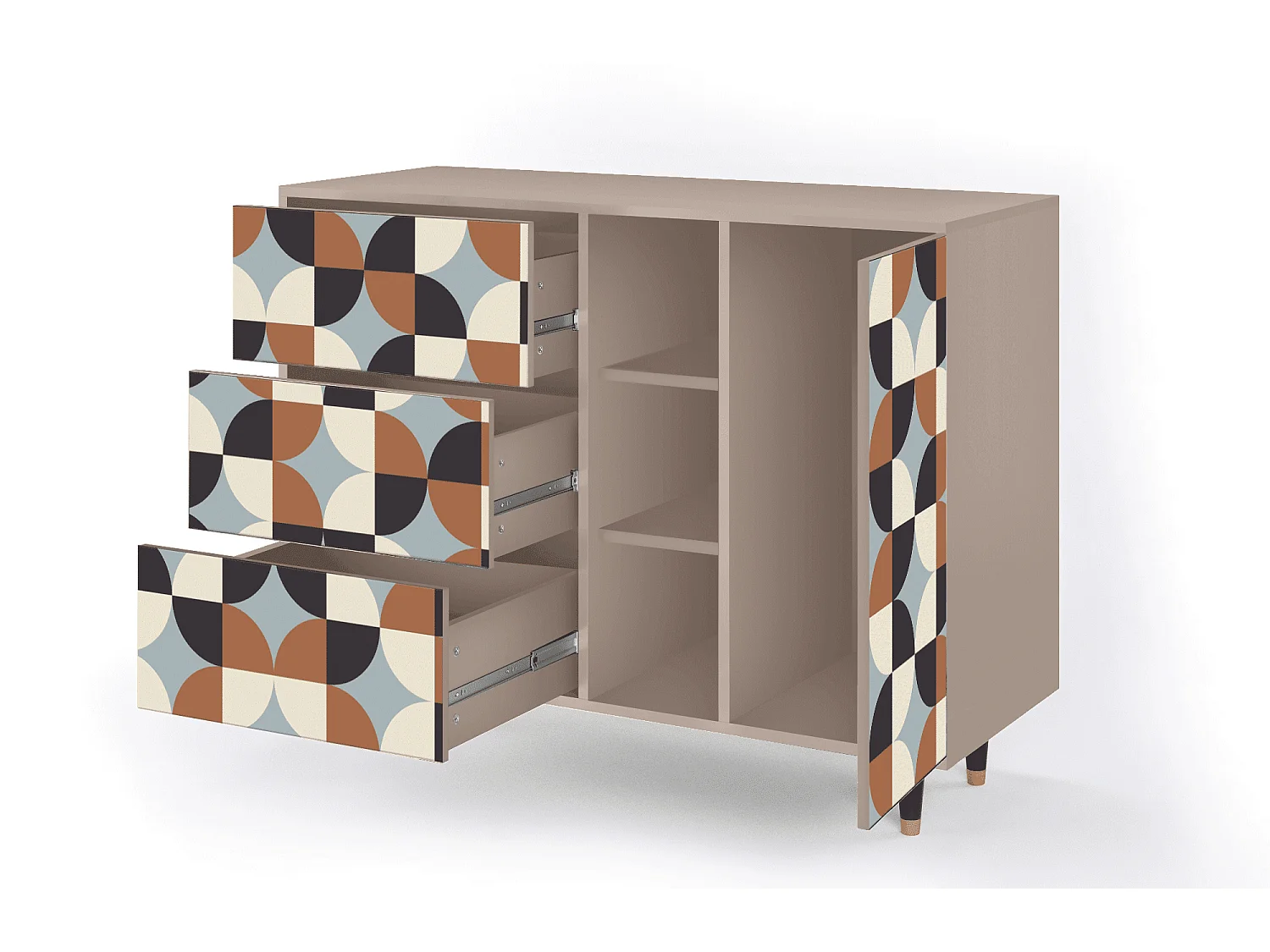 Buffet - 125x98x48 cm - BS2 - Brown Sensation, Latte