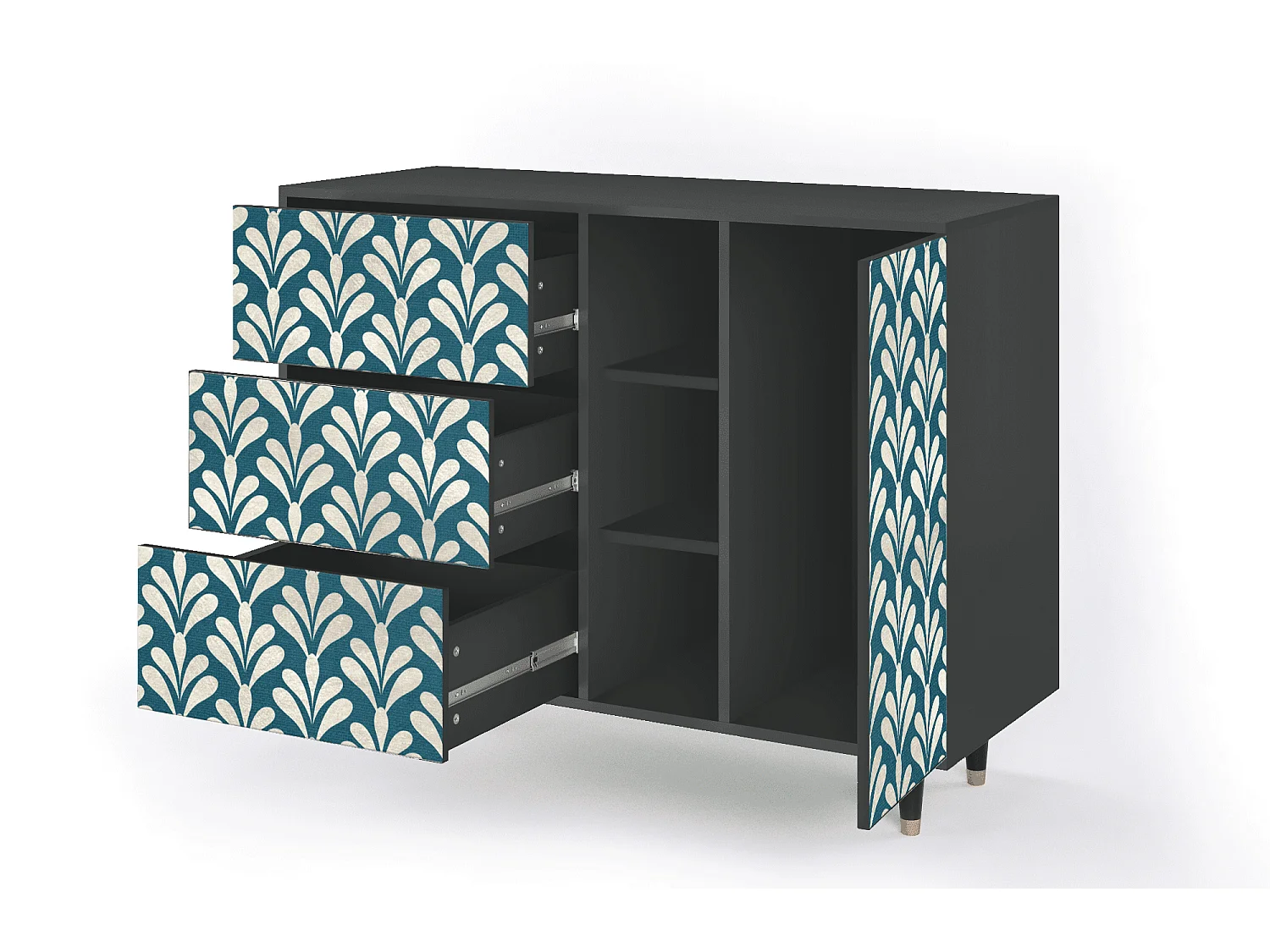 Buffet - 125x98x48 cm - BS2 - Milky Tears, Anthracite