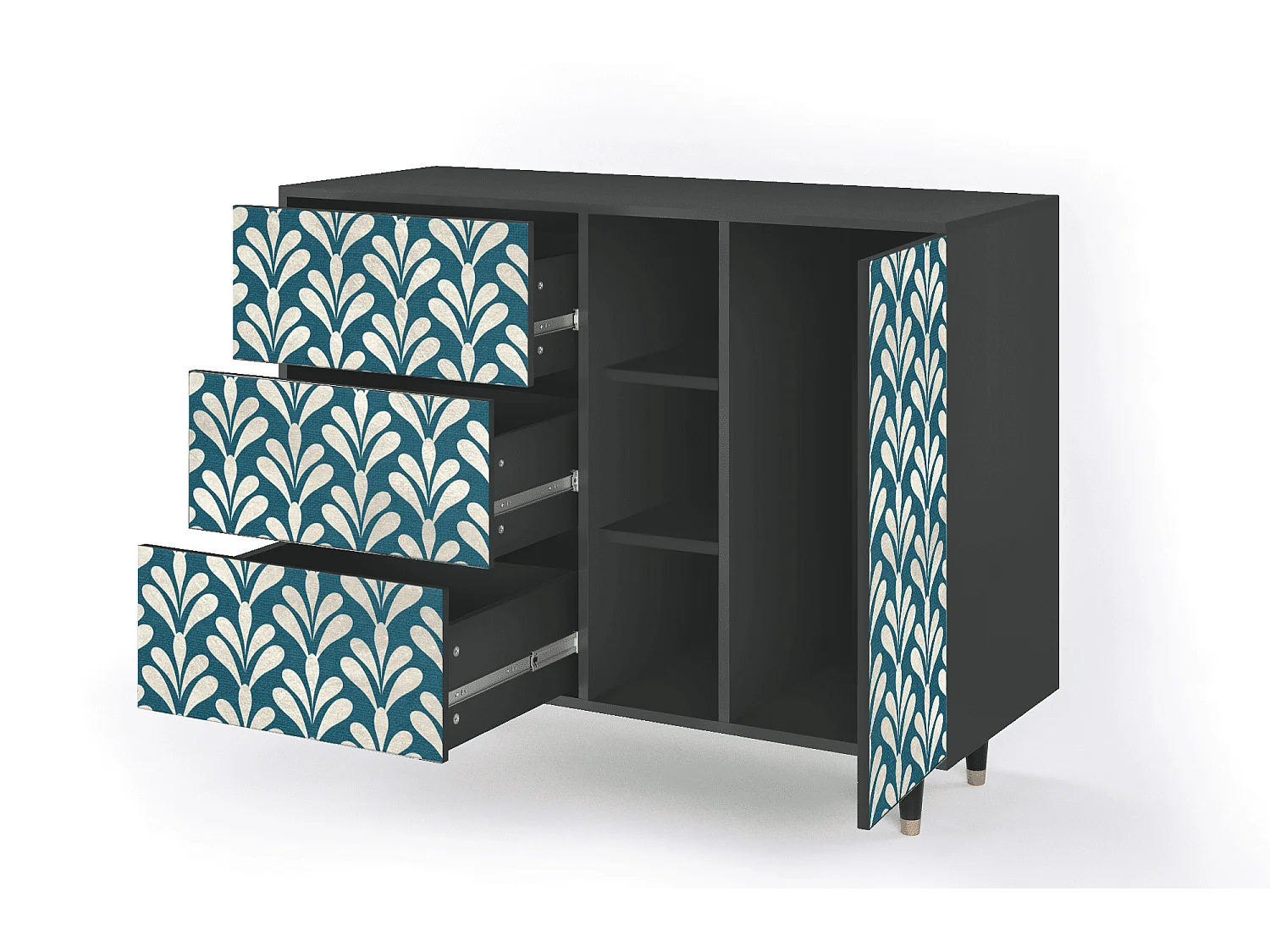 Buffet - 125x98x48 cm - BS2 - Milky Tears, Anthracite