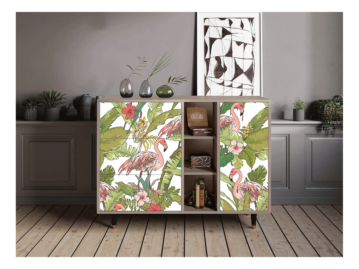 Buffet - 125x98x48 cm - BS2 - Sweet Flamingo, Latte