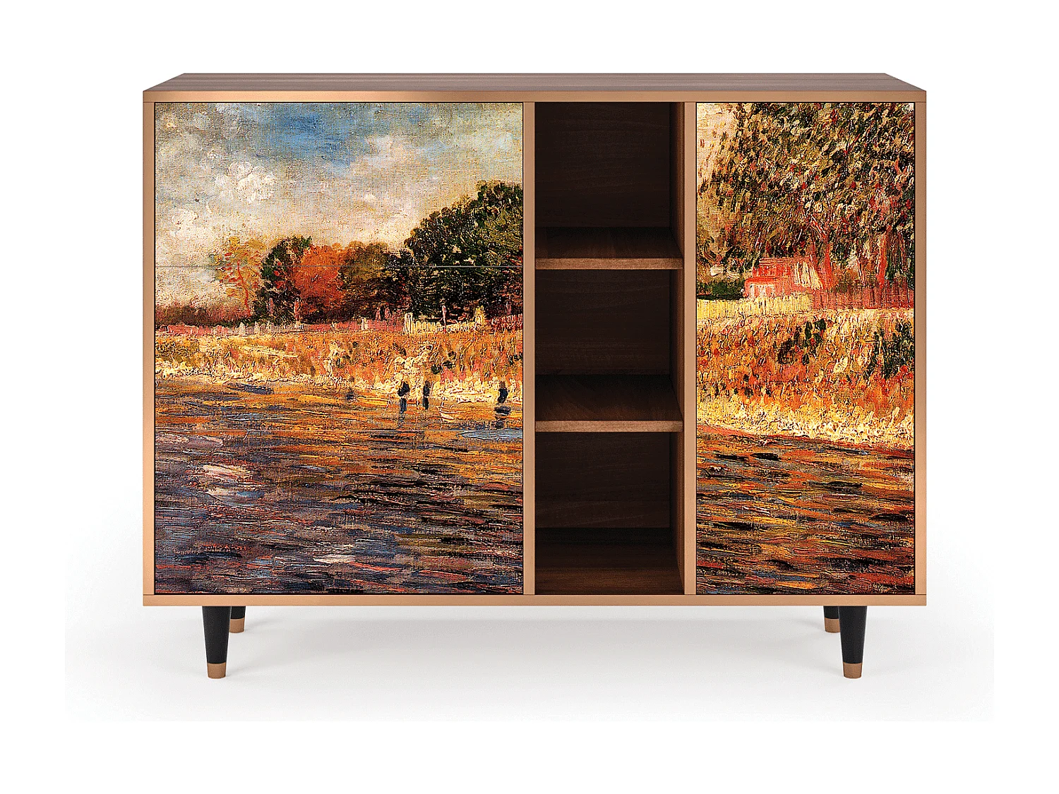 Dressoir - 125x98x48 cm - BS2 - The Banks, Walnoot