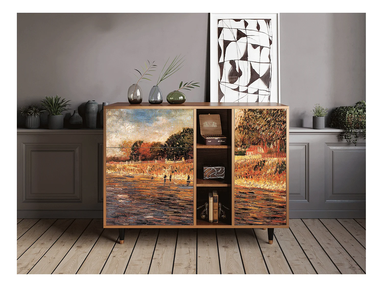 Buffet - 125x98x48 cm - BS2 - The Banks, Noyer