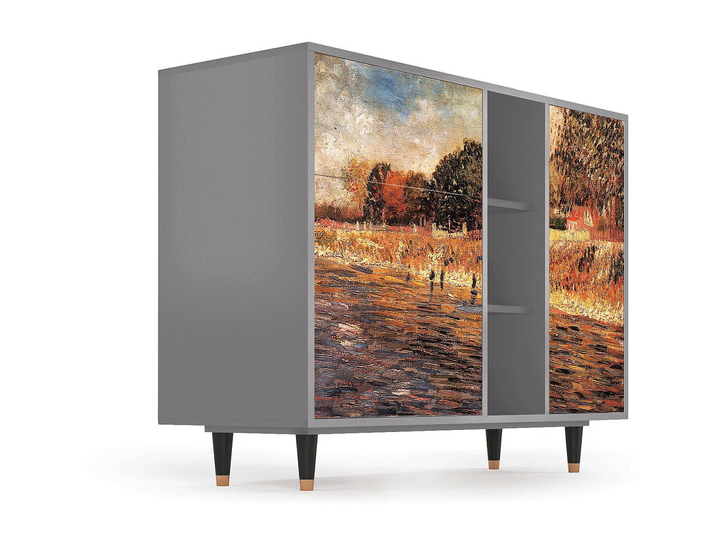 Credenza - 125x98x48 cm - BS2 - The Banks, Noce