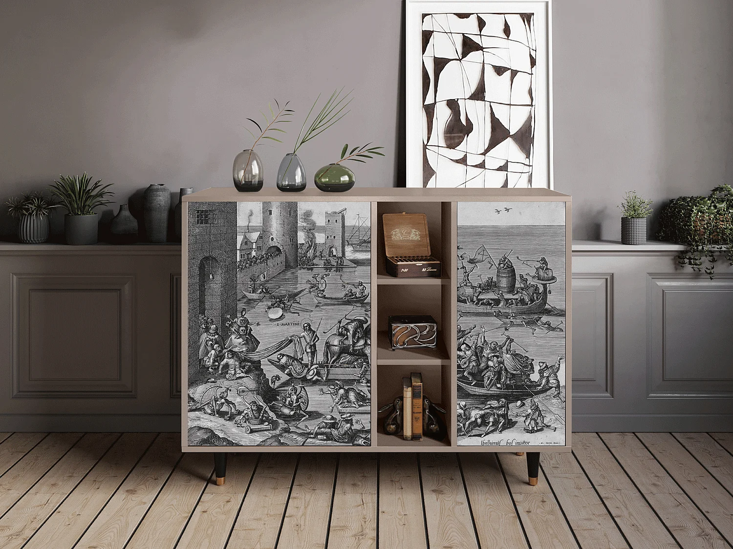 Credenza - 125x98x48 cm - BS2 - Saint Martin, Latte