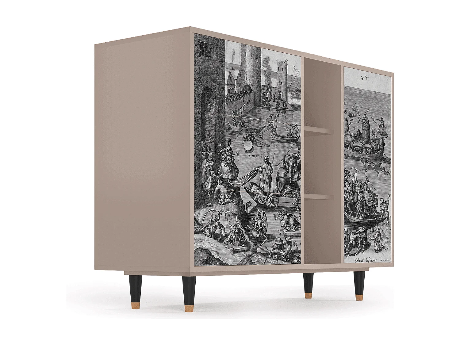 Buffet - 125x98x48 cm - BS2 - Saint Martin, Latte