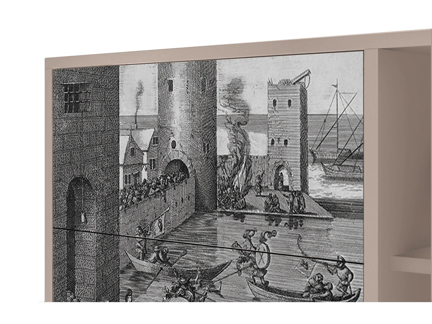 Buffet - 125x98x48 cm - BS2 - Saint Martin, Latte