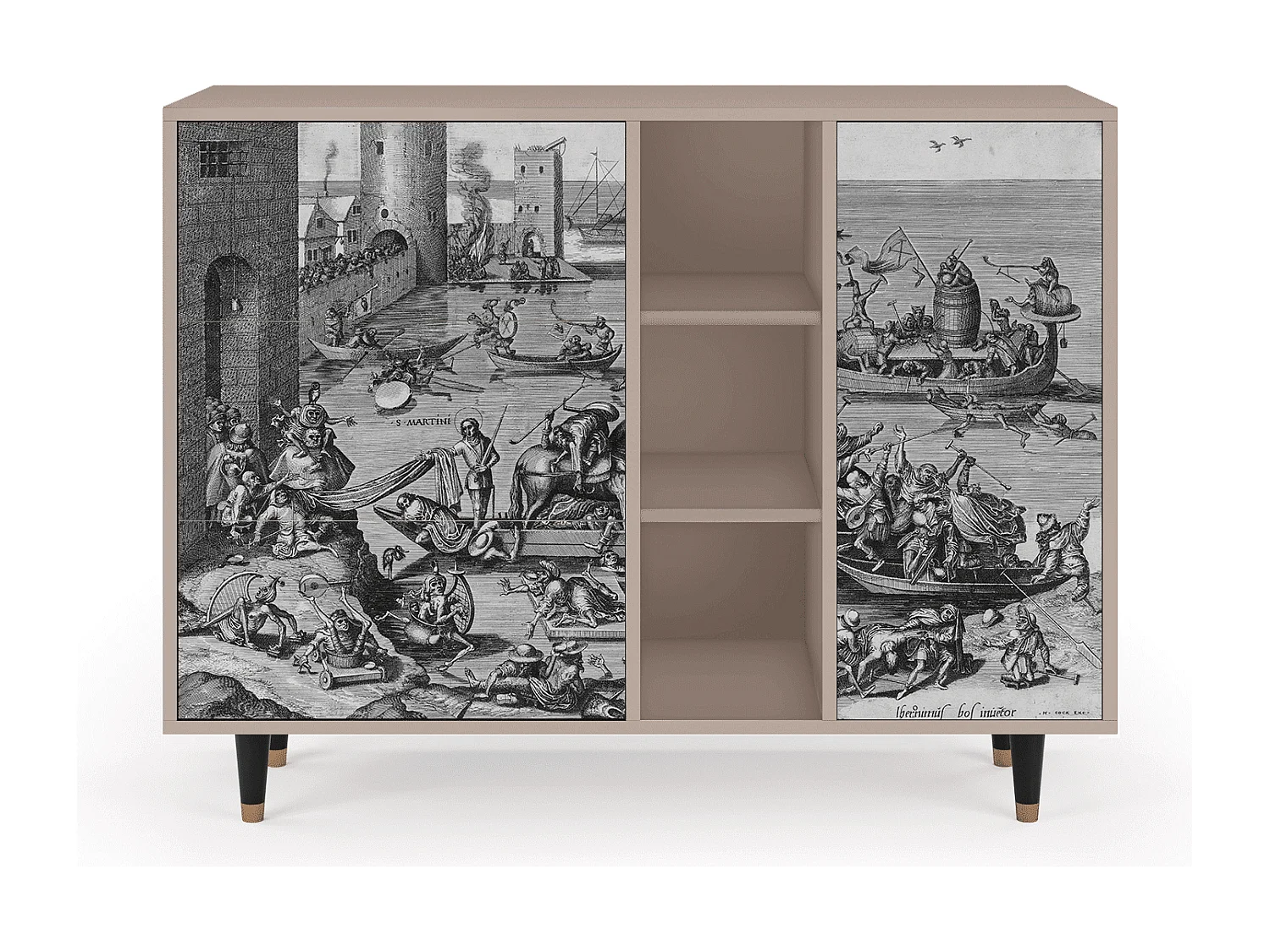 Buffet - 125x98x48 cm - BS2 - Saint Martin, Latte