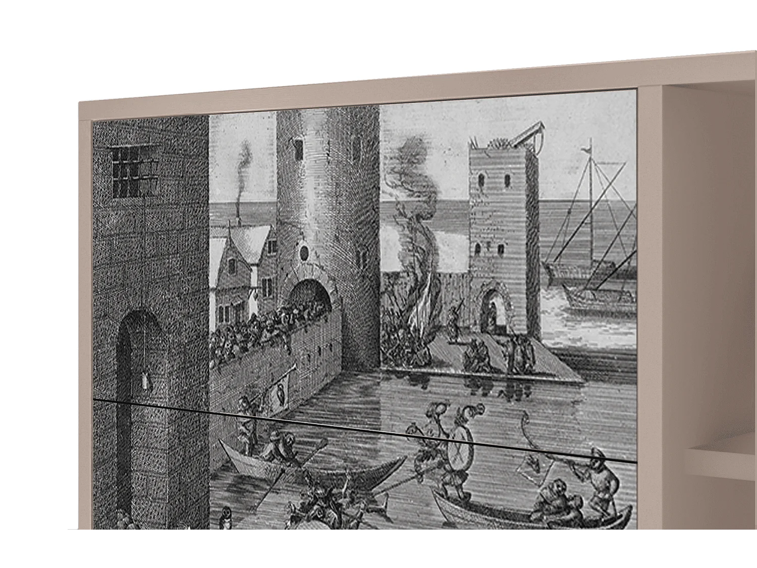 Buffet - 125x98x48 cm - BS2 - Saint Martin, Latte