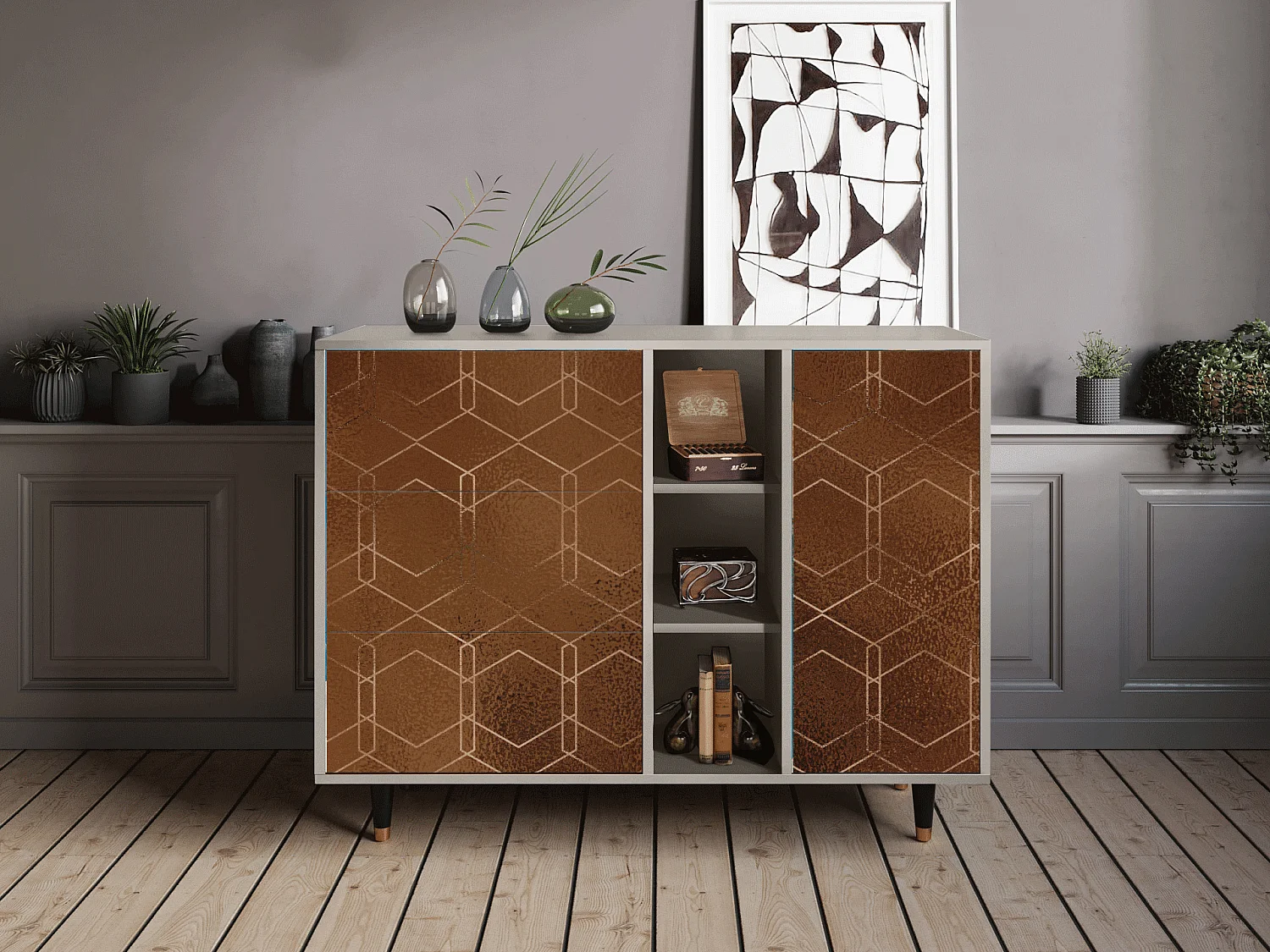 Credenza - 125x98x48 cm - BS2 - Chocolate Bar, Sabbia