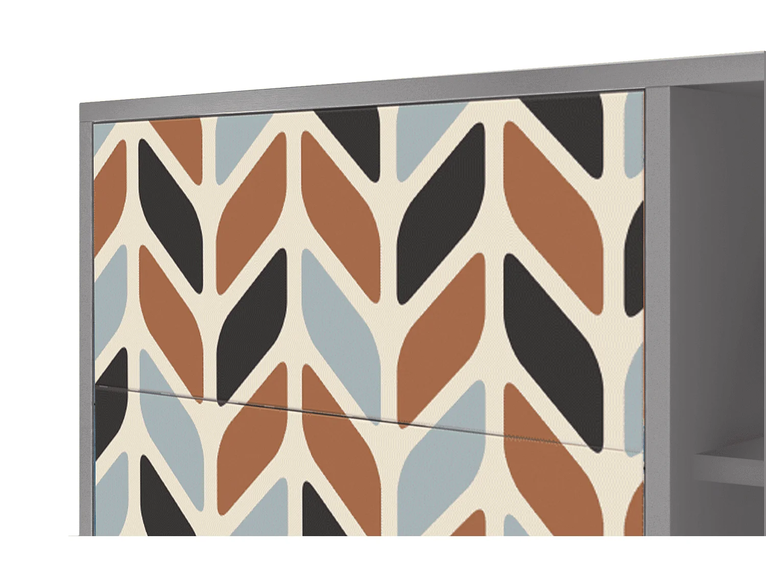 Kredens - 125x98x48 cm - BS2 - Beige Laure, Szary