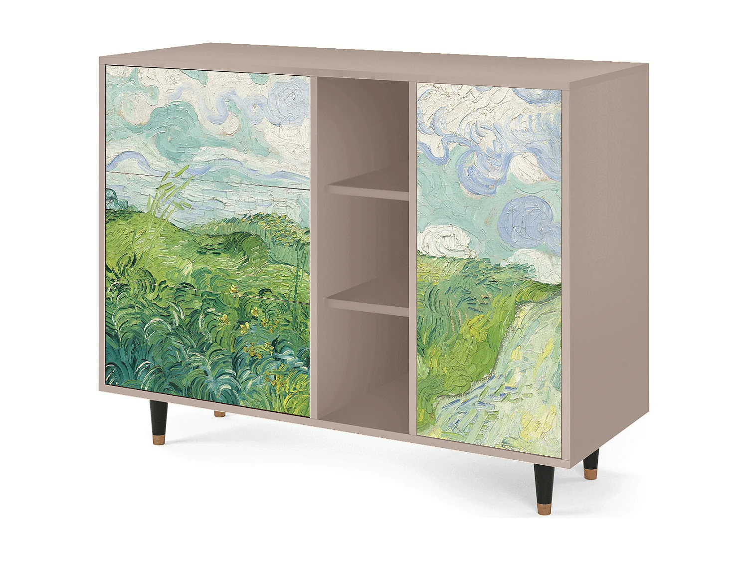 Buffet - 125x98x48 cm - BS2 - Green Wheat Fields, Latte