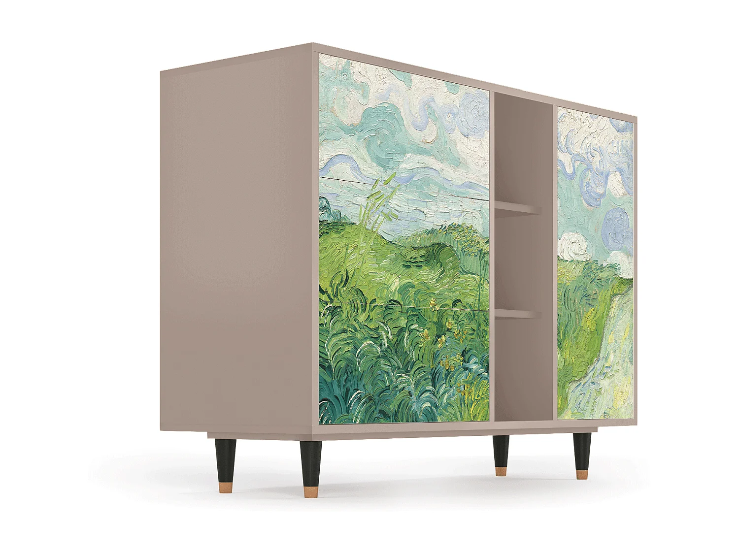 Buffet - 125x98x48 cm - BS2 - Green Wheat Fields, Latte