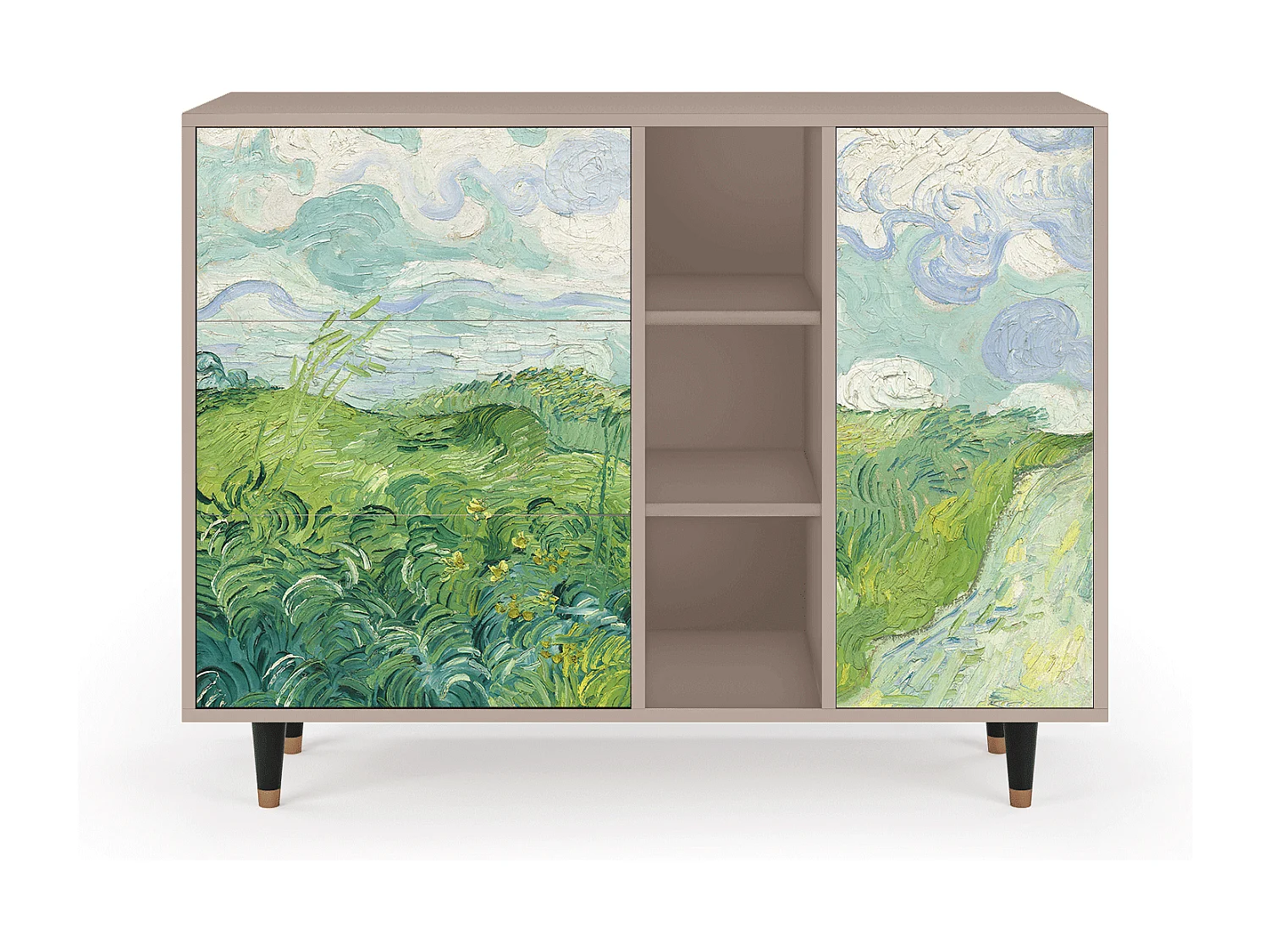 Buffet - 125x98x48 cm - BS2 - Green Wheat Fields, Latte