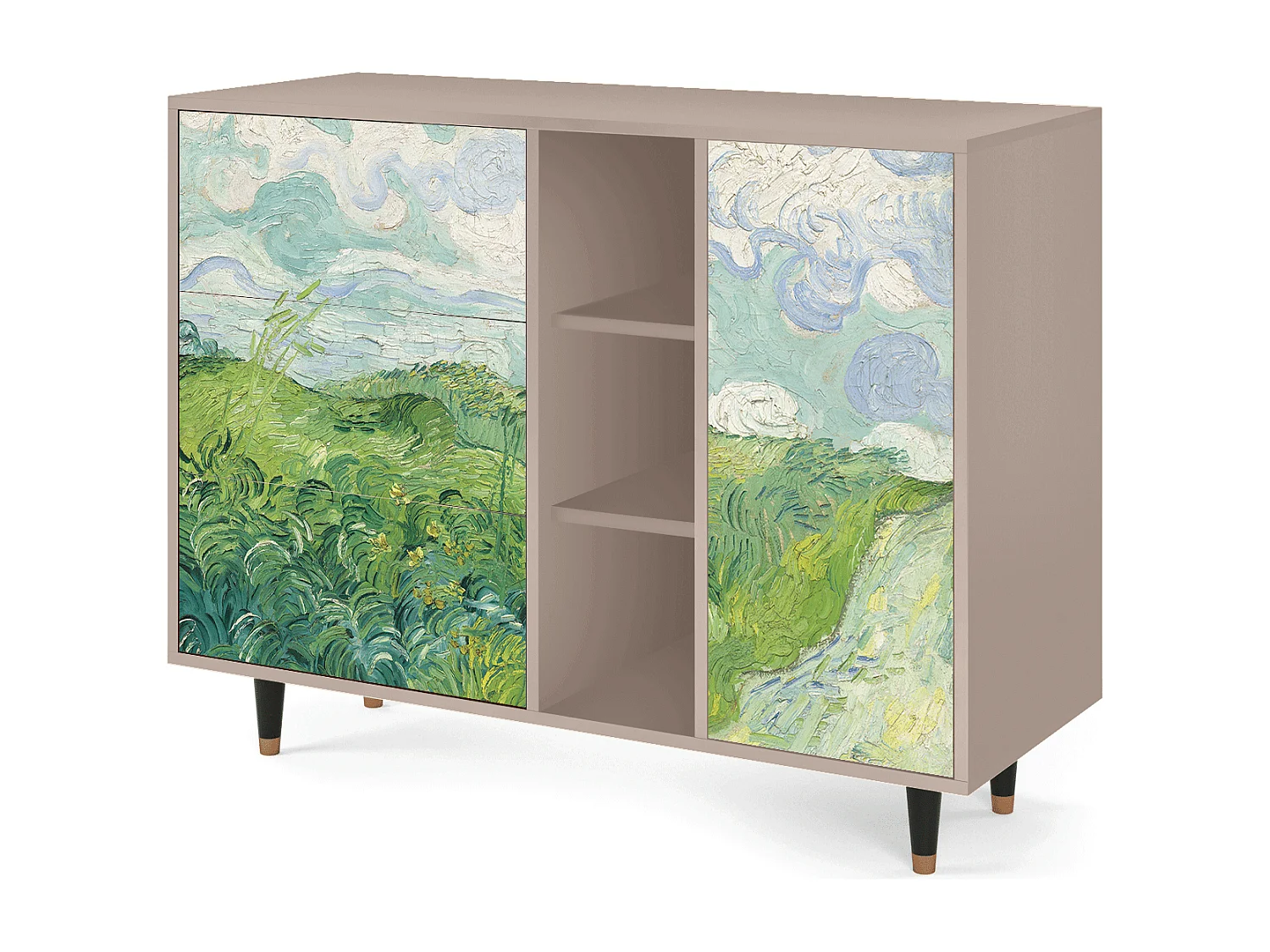 Buffet - 125x98x48 cm - BS2 - Green Wheat Fields, Latte