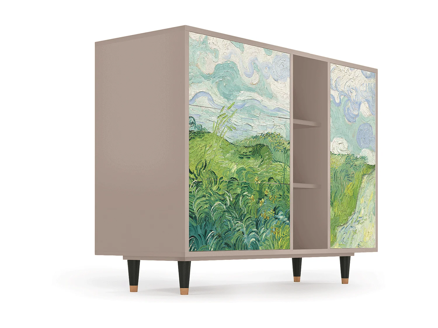 Buffet - 125x98x48 cm - BS2 - Green Wheat Fields, Latte