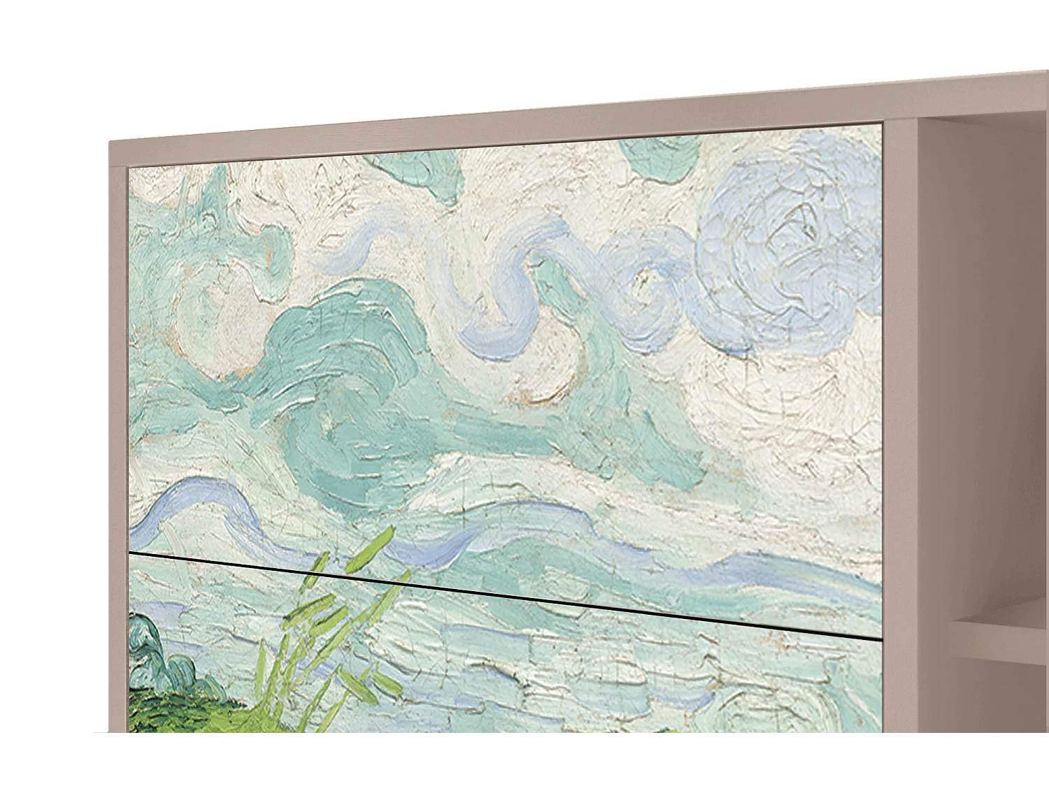 Buffet - 125x98x48 cm - BS2 - Green Wheat Fields, Latte