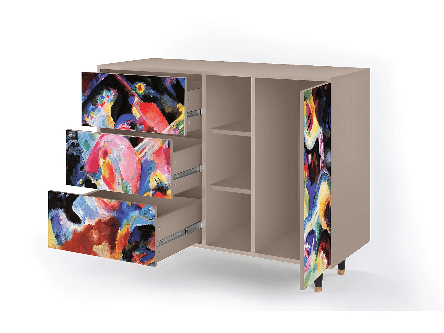 Buffet - 125x98x48 cm - BS2 - Kandinsky, Latte