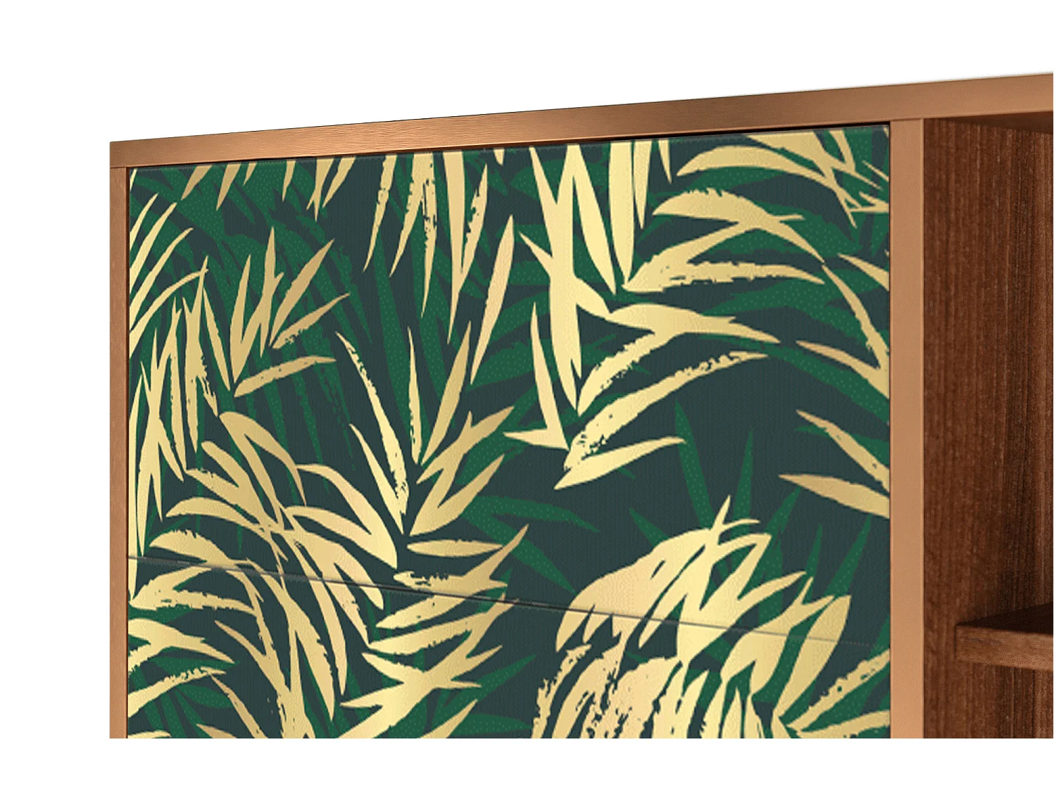 Kredens - 125x98x48 cm - BS2 - Sunny Palm Tree, Orzech