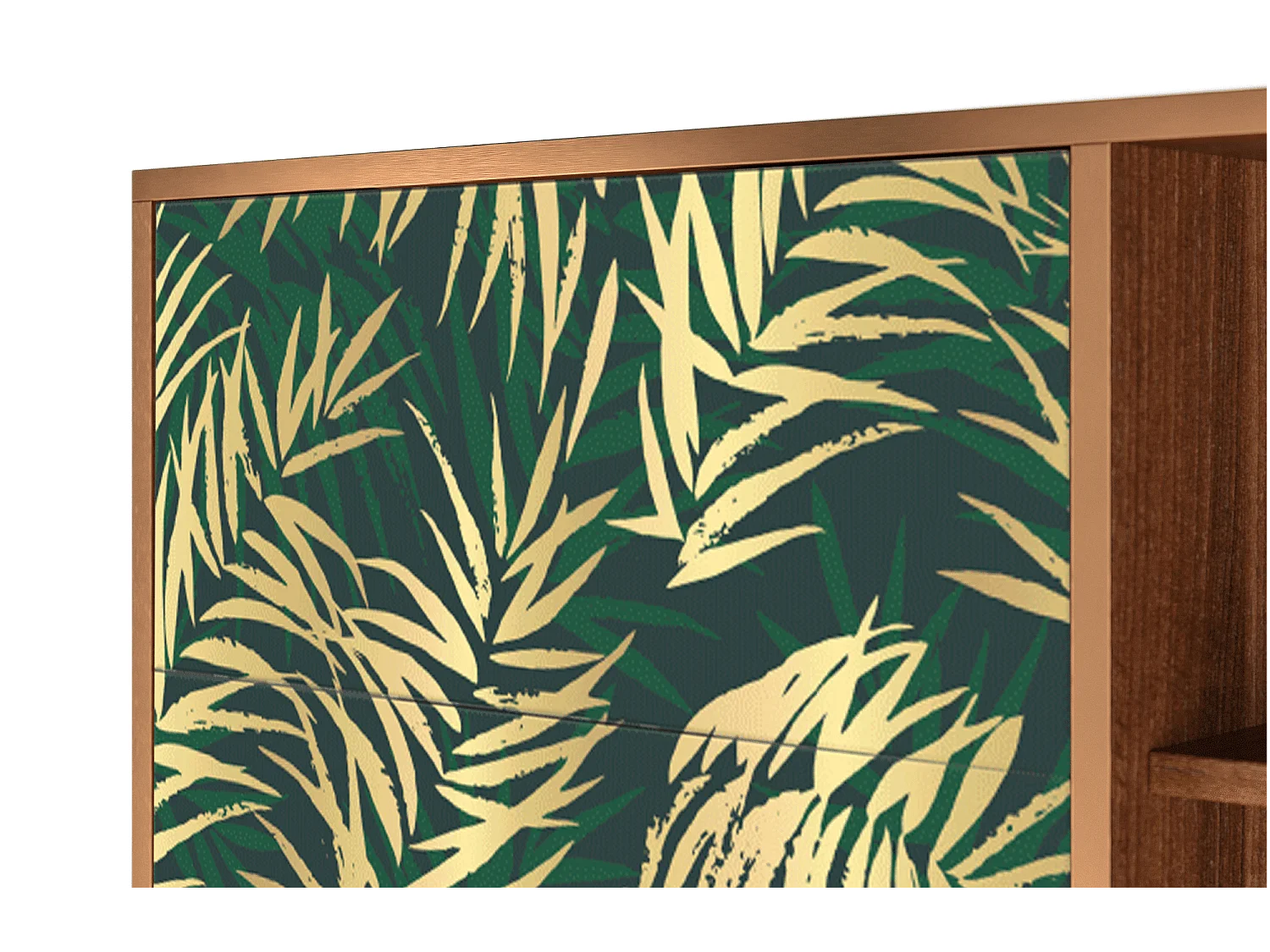 Buffet - 125x98x48 cm - BS2 - Sunny Palm Tree, Noyer