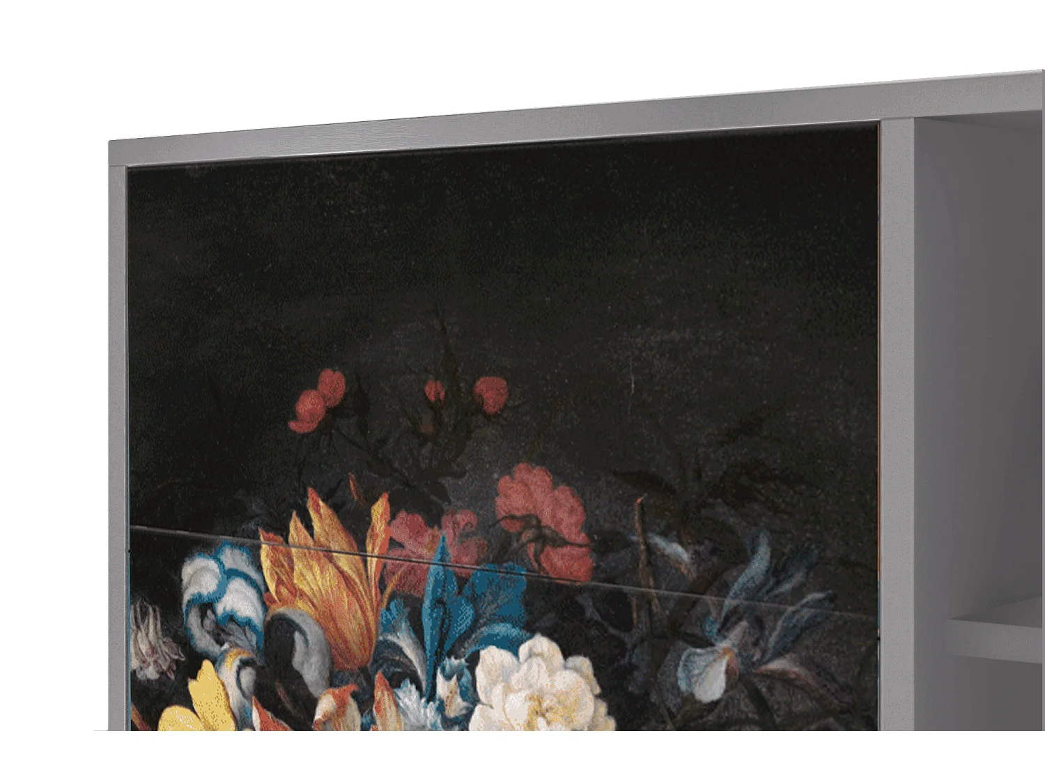 Aparador - 125x98x48 cm - BS2 - Still Life with Flowers, Gris