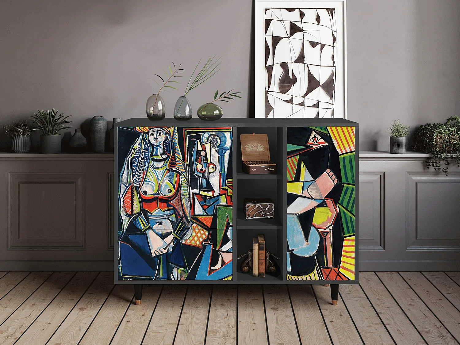 Credenza - 125x98x48 cm - BS2 - Women of Algiers, Antracite