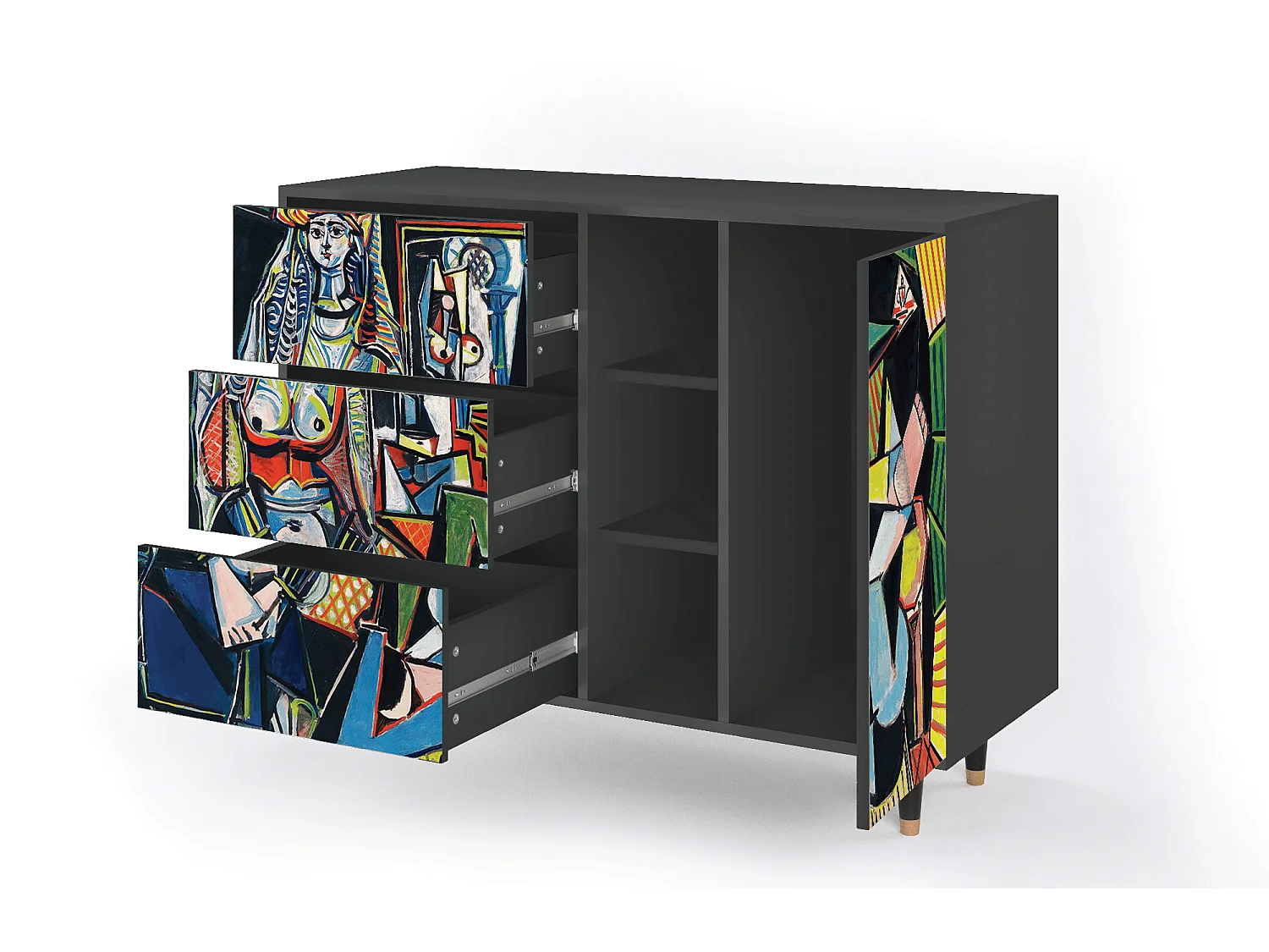 Buffet - 125x98x48 cm - BS2 - Women of Algiers, Anthracite