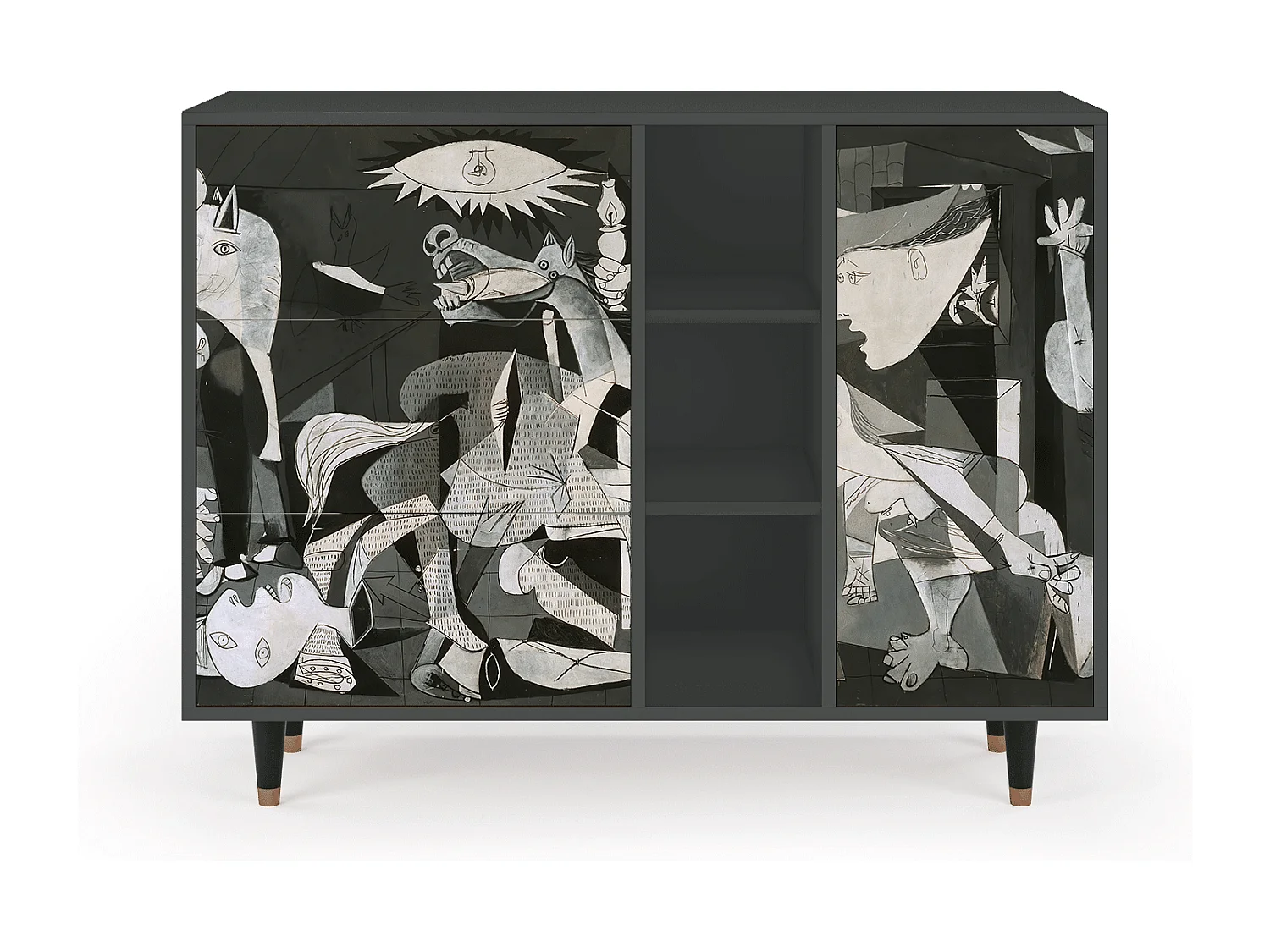 Credenza - 125x98x48 cm - BS2 - Guernica by Picasso, Antracite