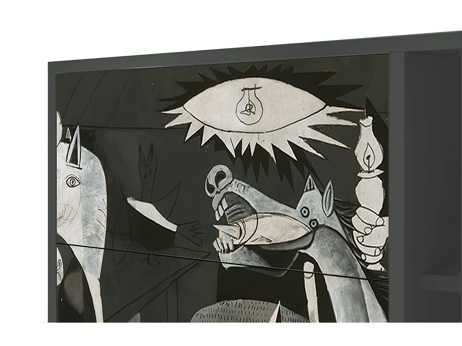 Credenza - 125x98x48 cm - BS2 - Guernica by Picasso, Antracite