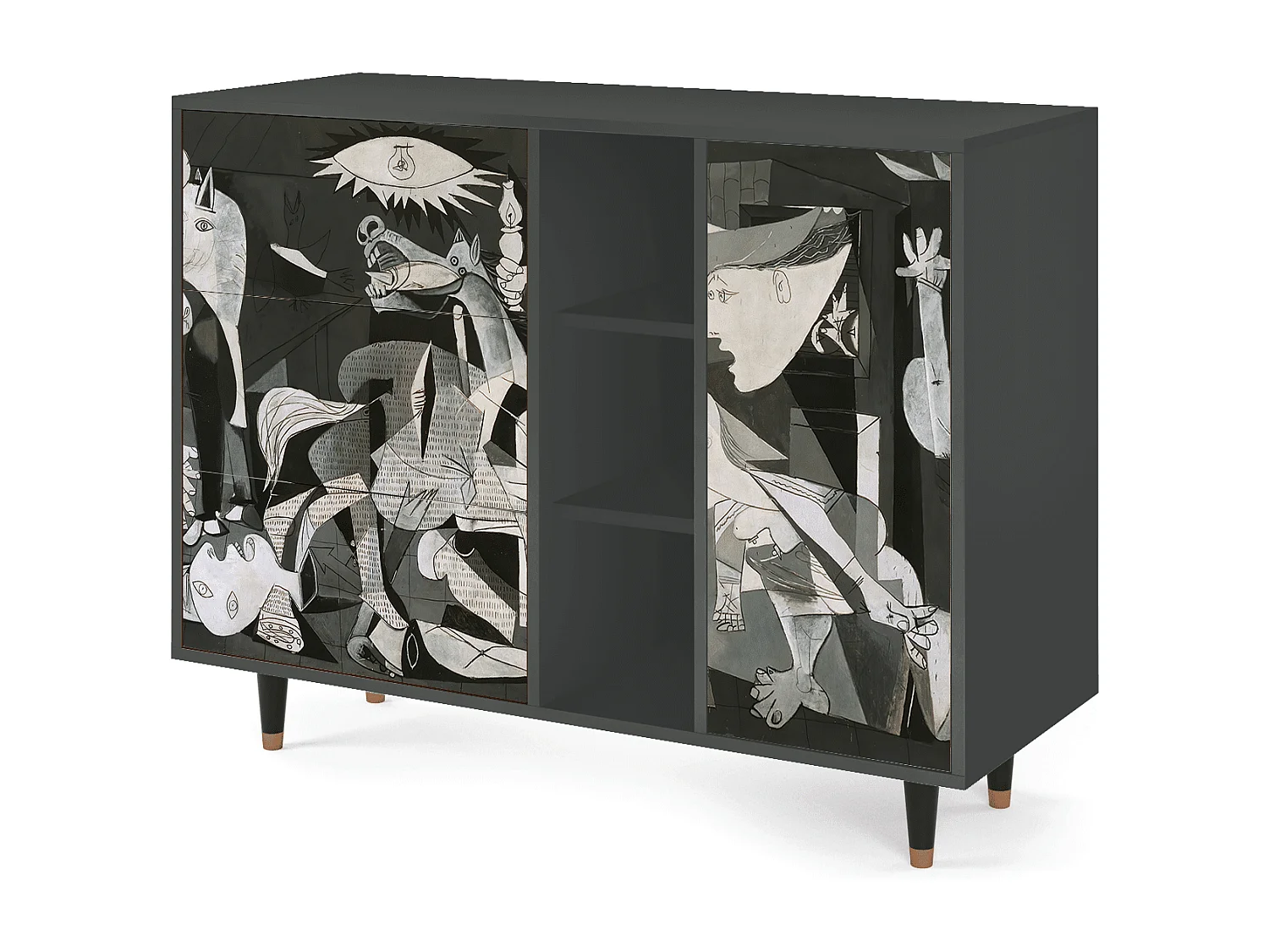 Buffet - 125x98x48 cm - BS2 - Guernica by Picasso, Anthracite