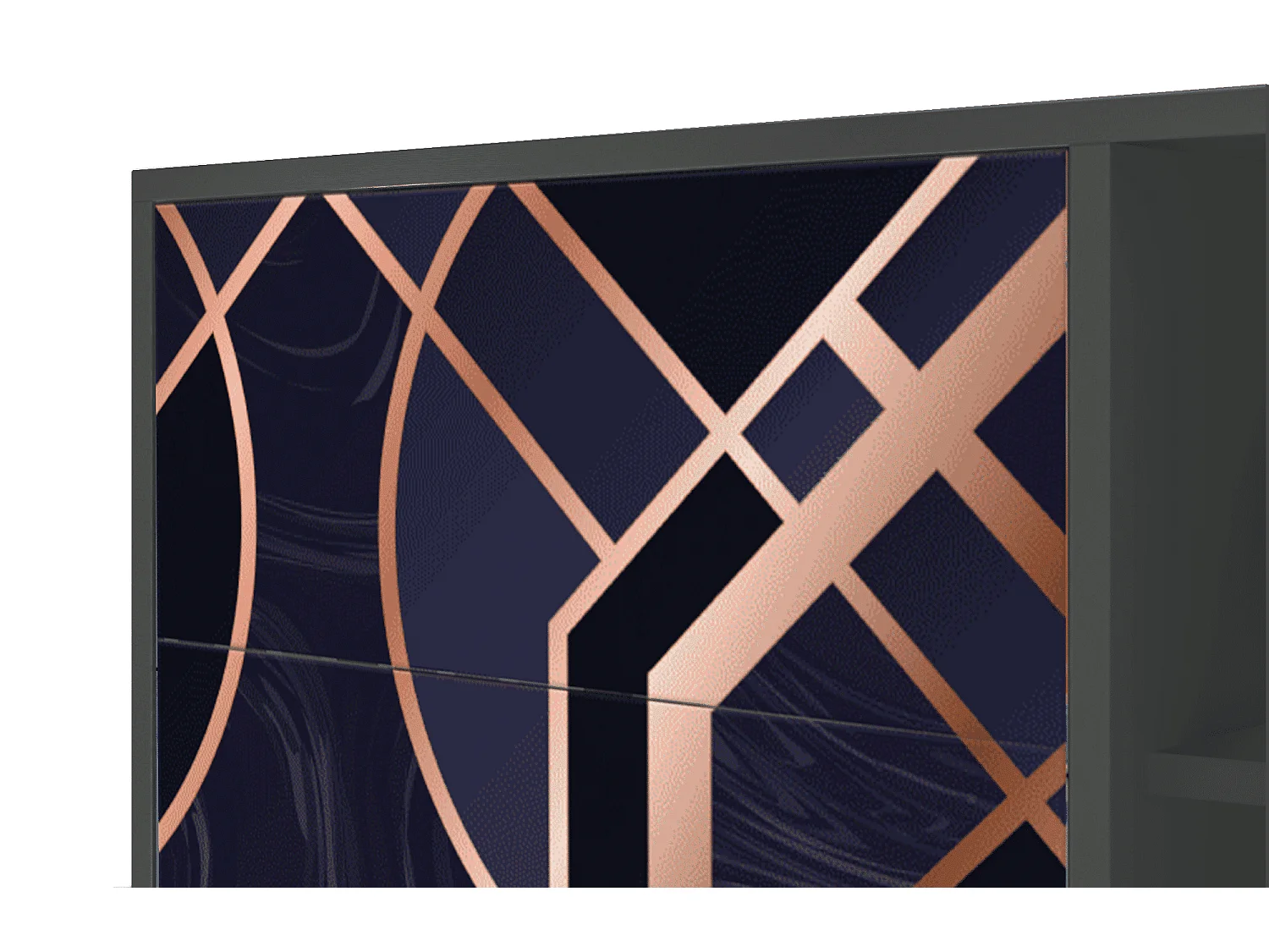 Sideboard - 125x98x48 cm - BS2 - Purple Temple, Anthrazit
