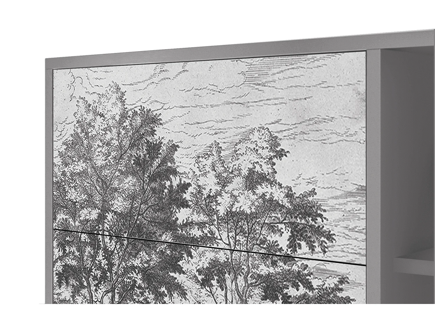 Aparador - 125x98x48 cm - BS2 - View of the Piazza, Cinza