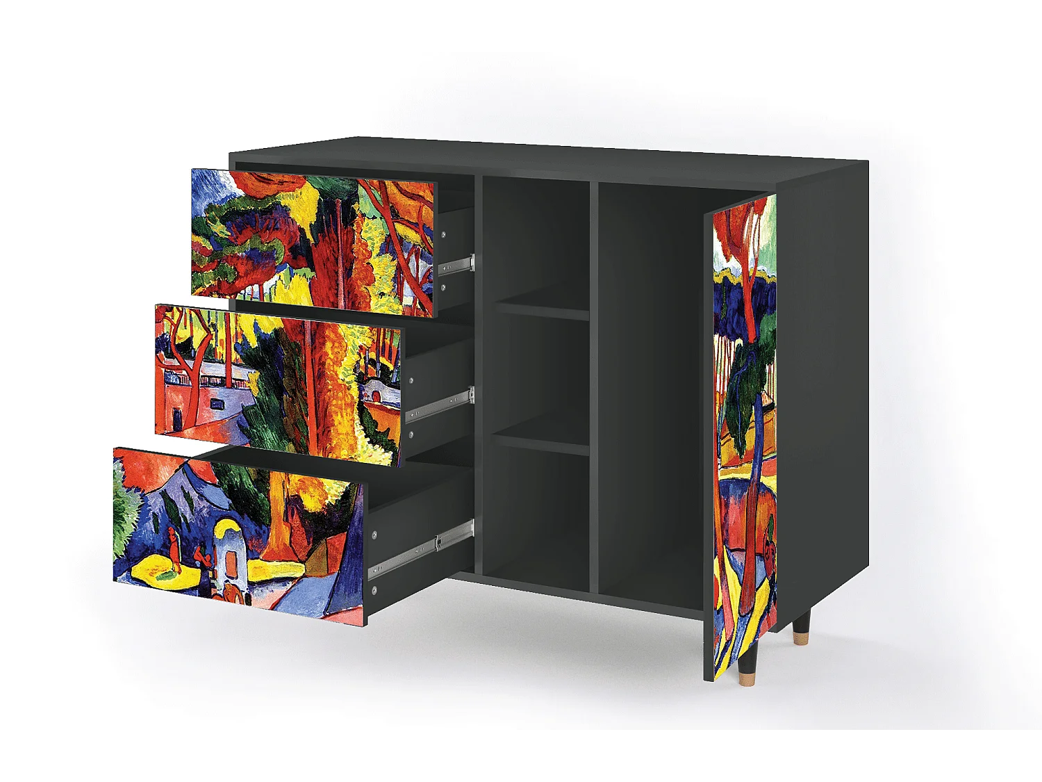 Buffet - 125x98x48 cm - BS2 - The Turning Road, Anthracite