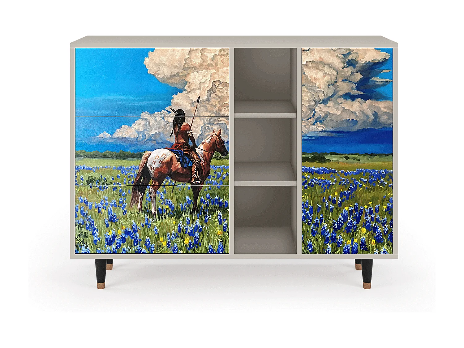 Dressoir - 125x98x48 cm - BS2 - Thunderheads by Dean, Zand