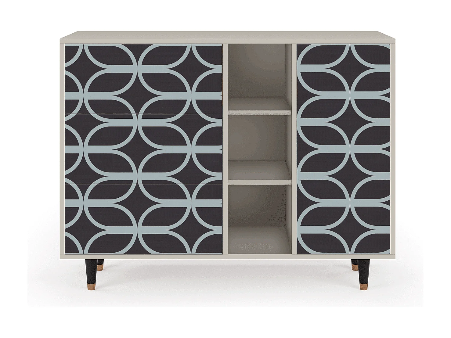 Credenza - 125x98x48 cm - BS2 - Braided Blue, Sabbia