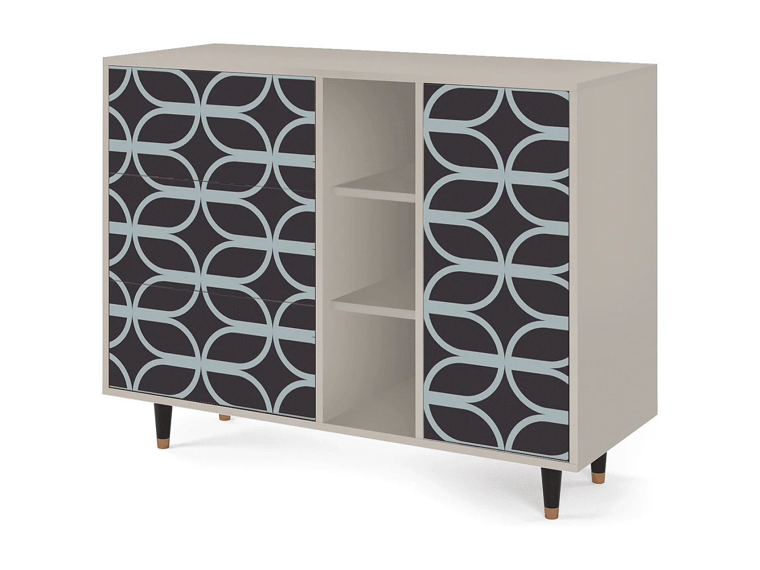Credenza - 125x98x48 cm - BS2 - Braided Blue, Sabbia