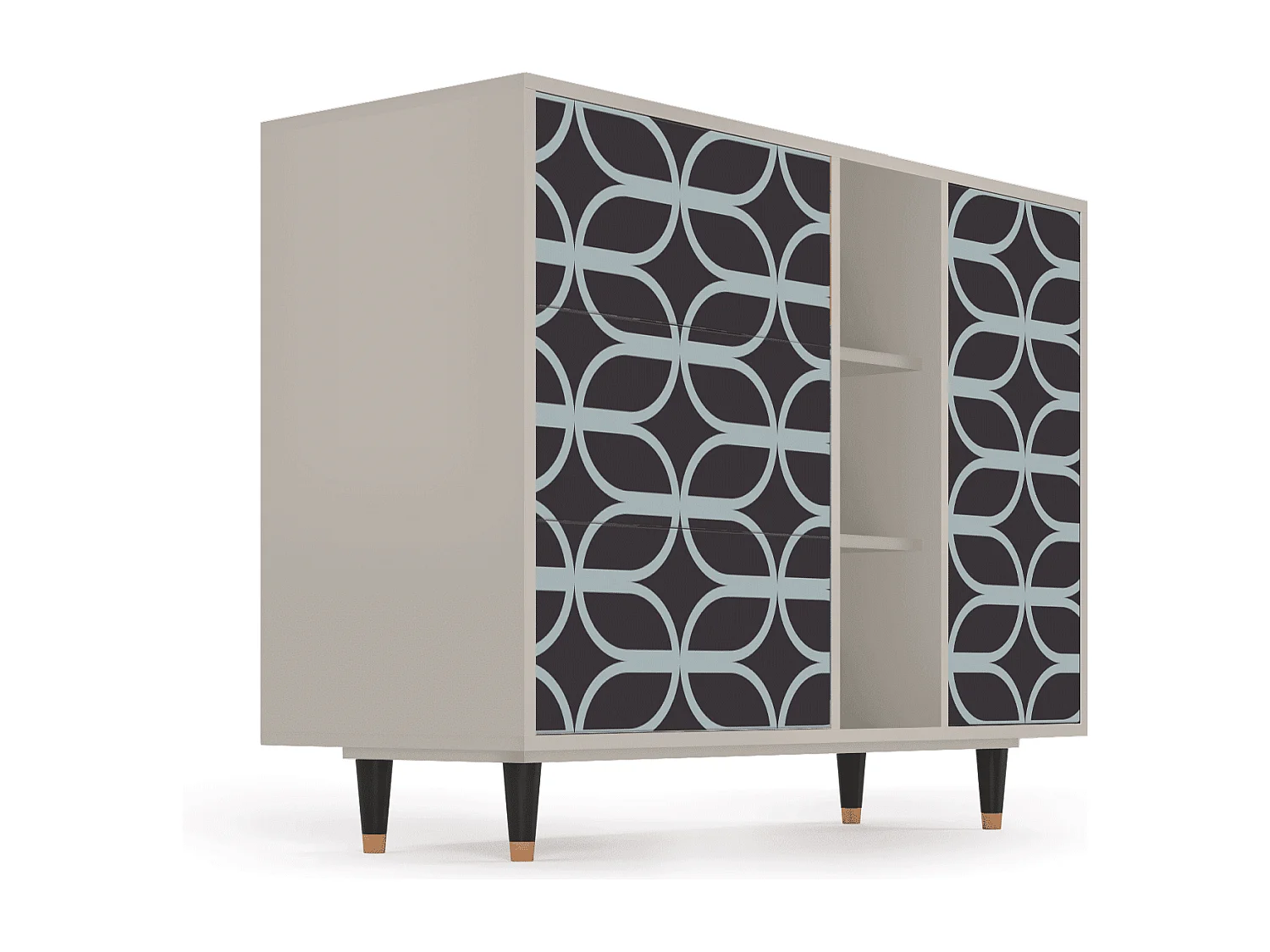 Credenza - 125x98x48 cm - BS2 - Braided Blue, Sabbia