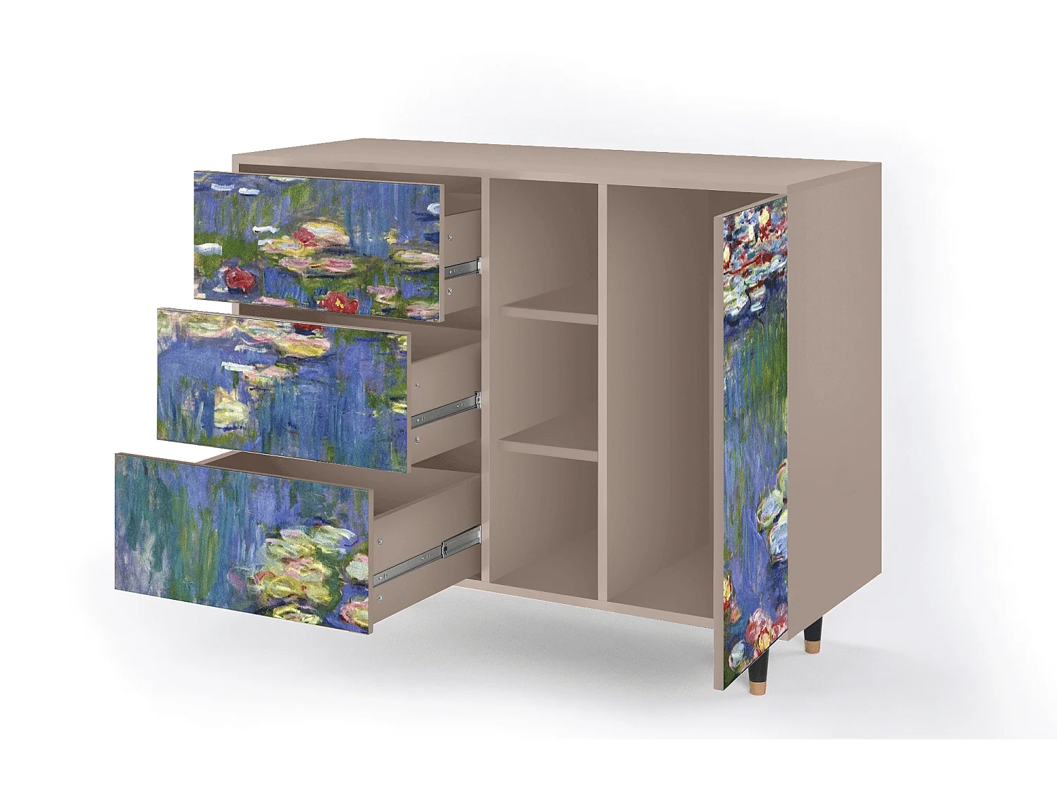 Aparador - 125x98x48 cm - BS2 - The water lily pond  , Latte