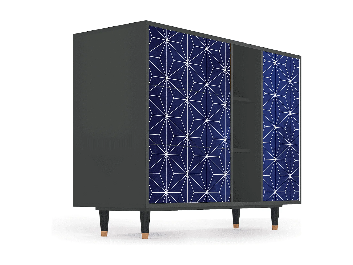 Buffet - 125x98x48 cm - BS2 - Milky Way, Anthracite