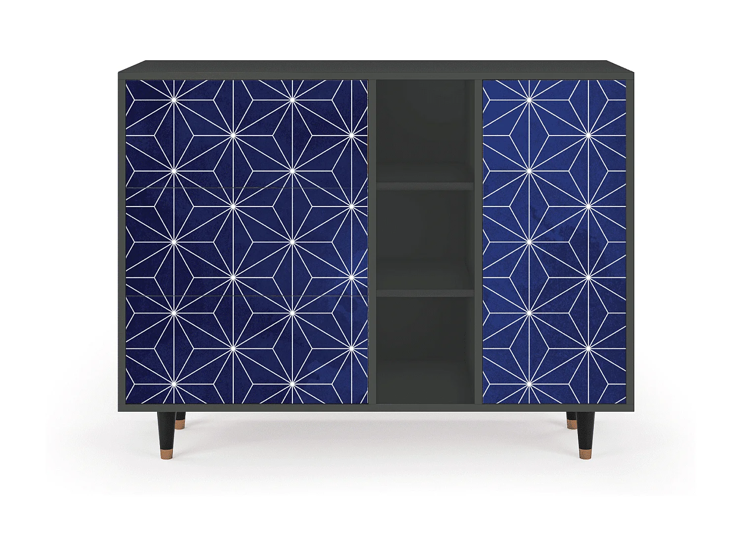 Buffet - 125x98x48 cm - BS2 - Milky Way, Anthracite