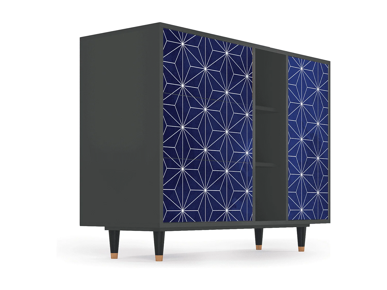 Buffet - 125x98x48 cm - BS2 - Milky Way, Anthracite