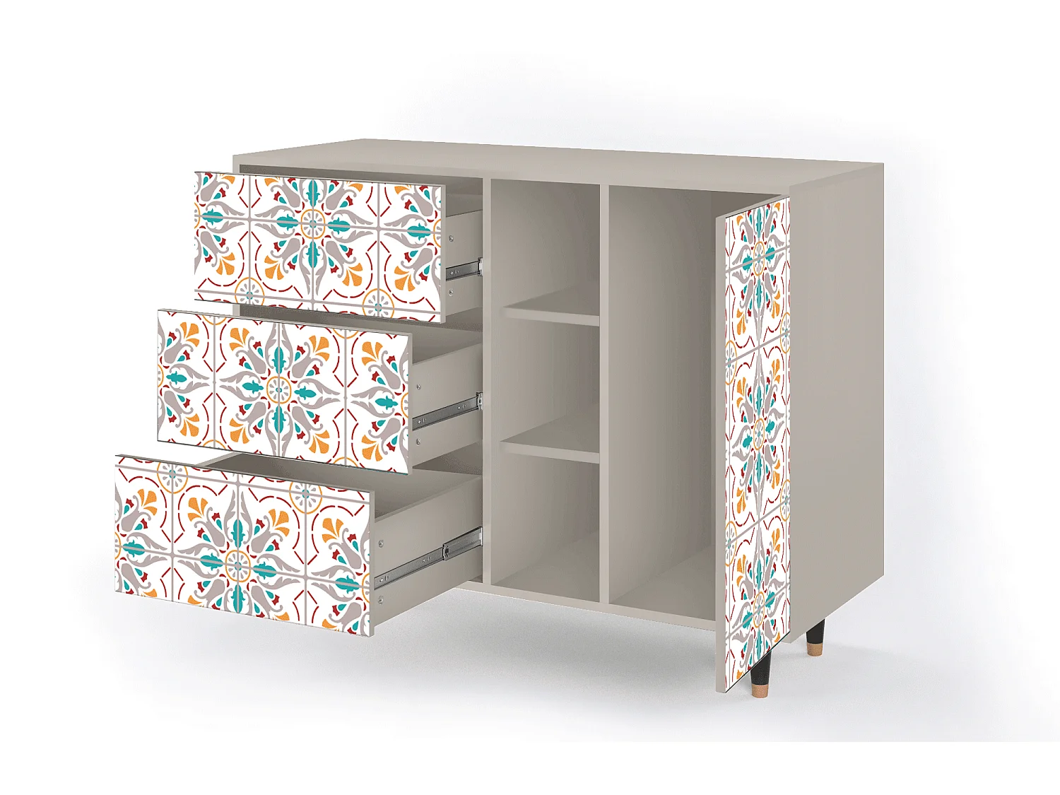 Dressoir - 125x98x48 cm - BS2 - Spring Ceramics, Zand